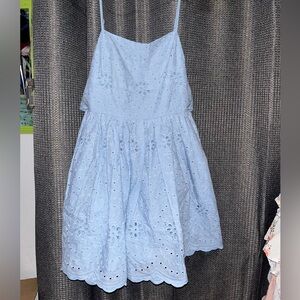 Altar'd State Sky Blue Eyelet Dress